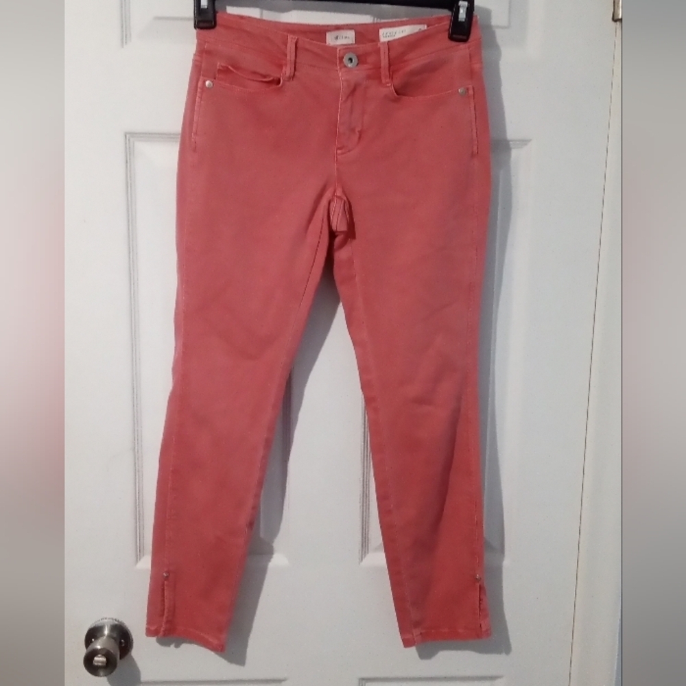 Vibrant Coral Skinny Jeans for Women